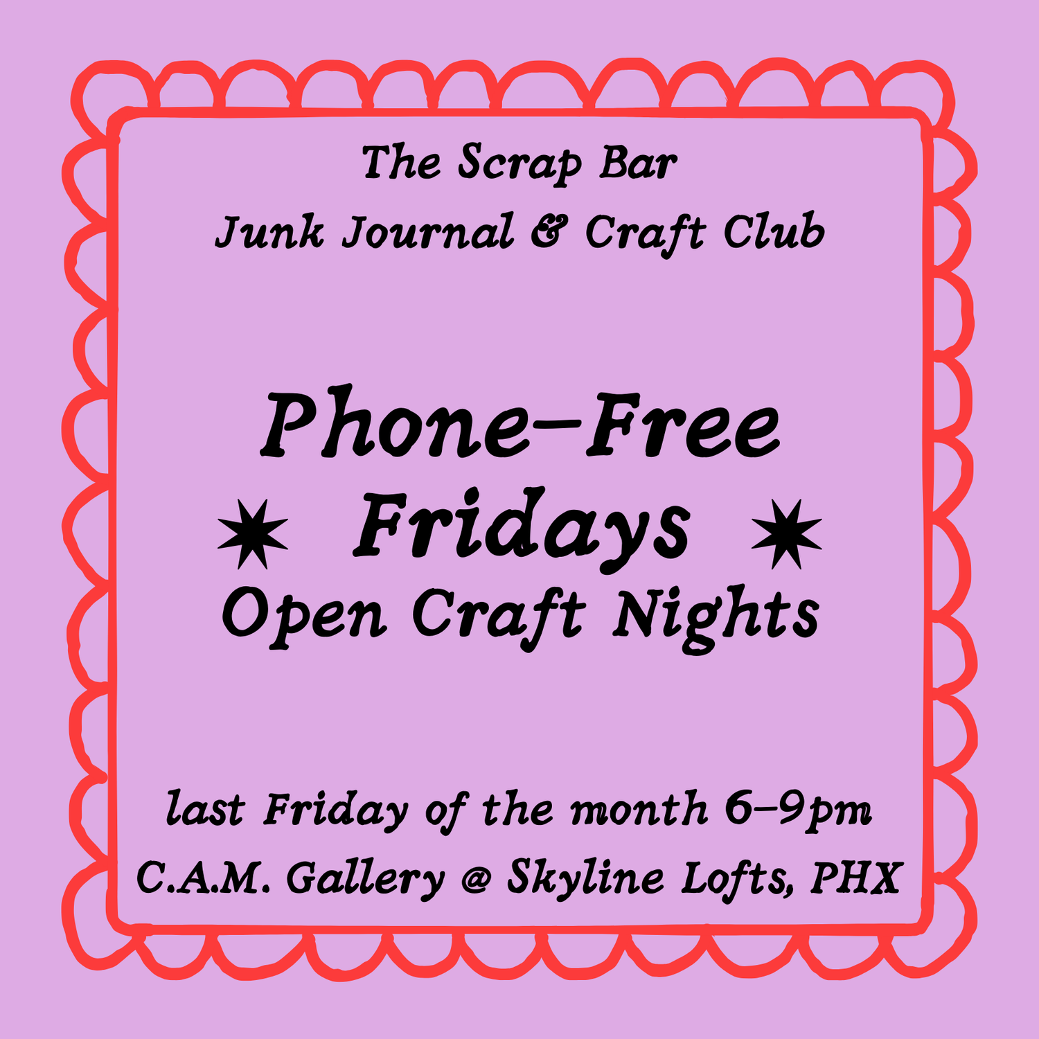 Phone-Free Friday Open Craft Night Tickets